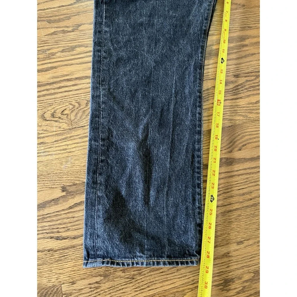 Levi's 501-0226 Jeans Black Stonewash Button Fly Straight Leg 40x32 actual:37x29